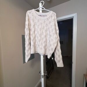 SO Women's Ivory Cable Knit Sweater VERY SOFT